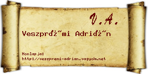 Veszprémi Adrián névjegykártya